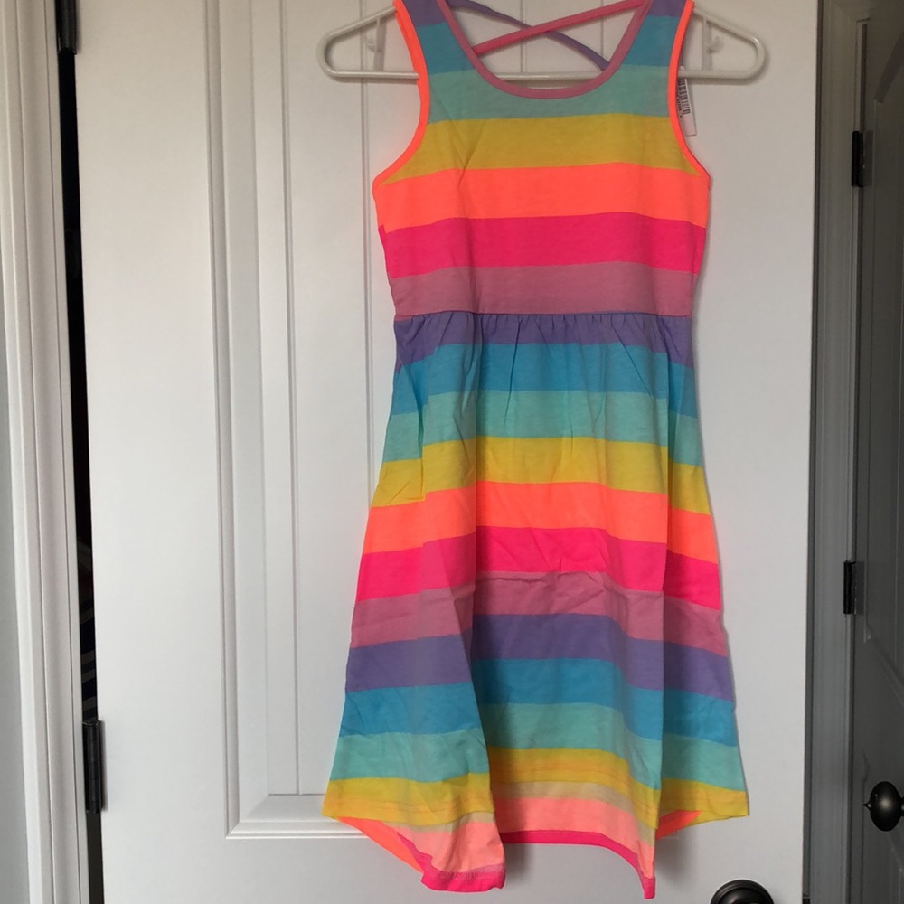 The Children's Place Dress Girls Size Large 10/12 Rainbow - Picture 2 of 8
